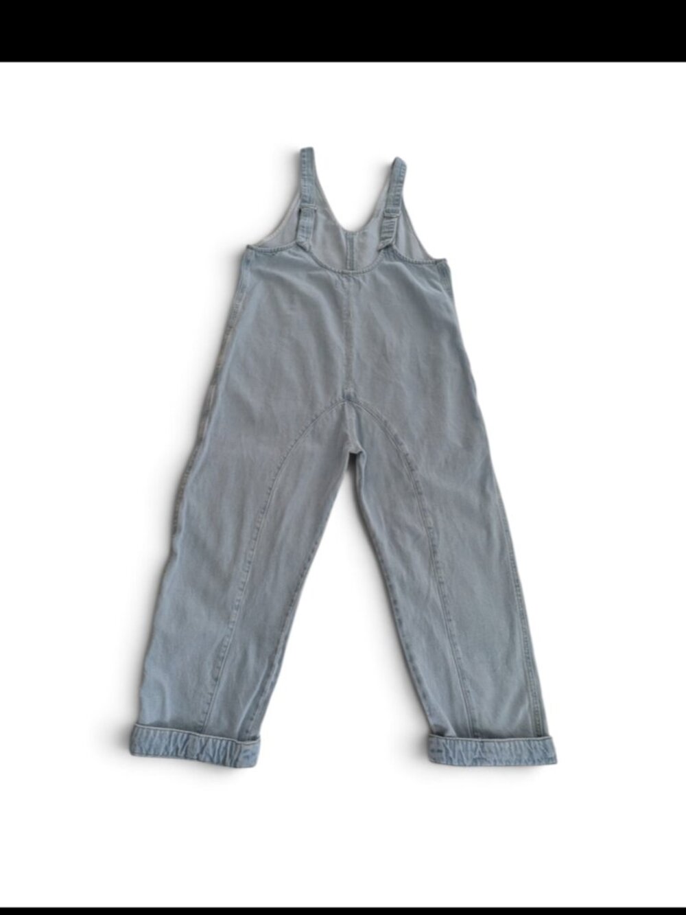 Free People Light Wash Denim Overalls Size S EUC - Picture 3 of 7
